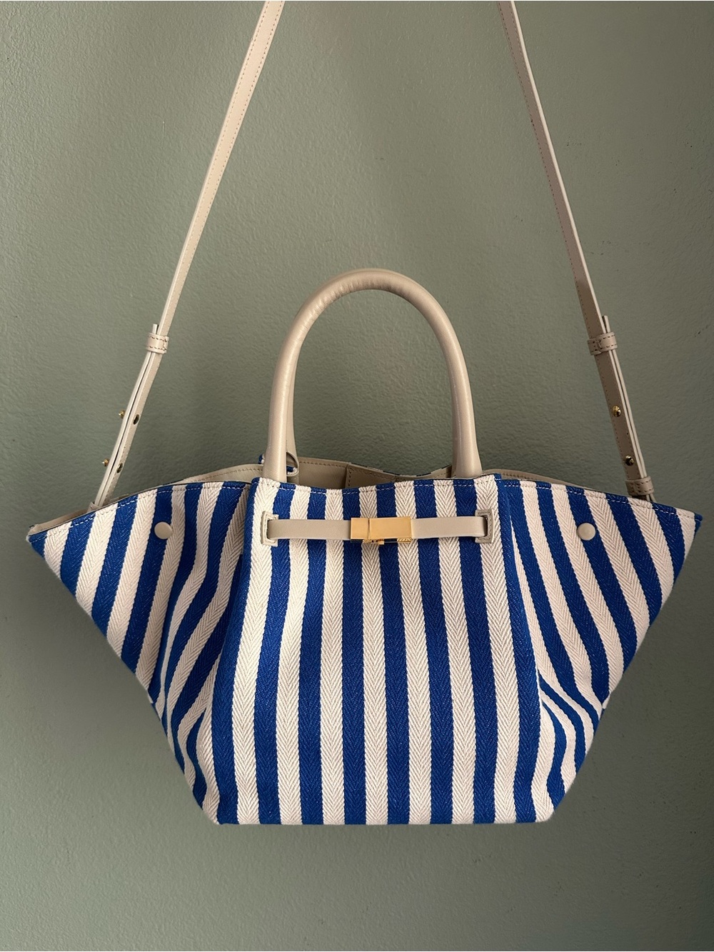 DeMellier New York Midi
Cobalt Striped Canvas Tote Bag